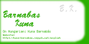 barnabas kuna business card