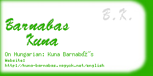 barnabas kuna business card